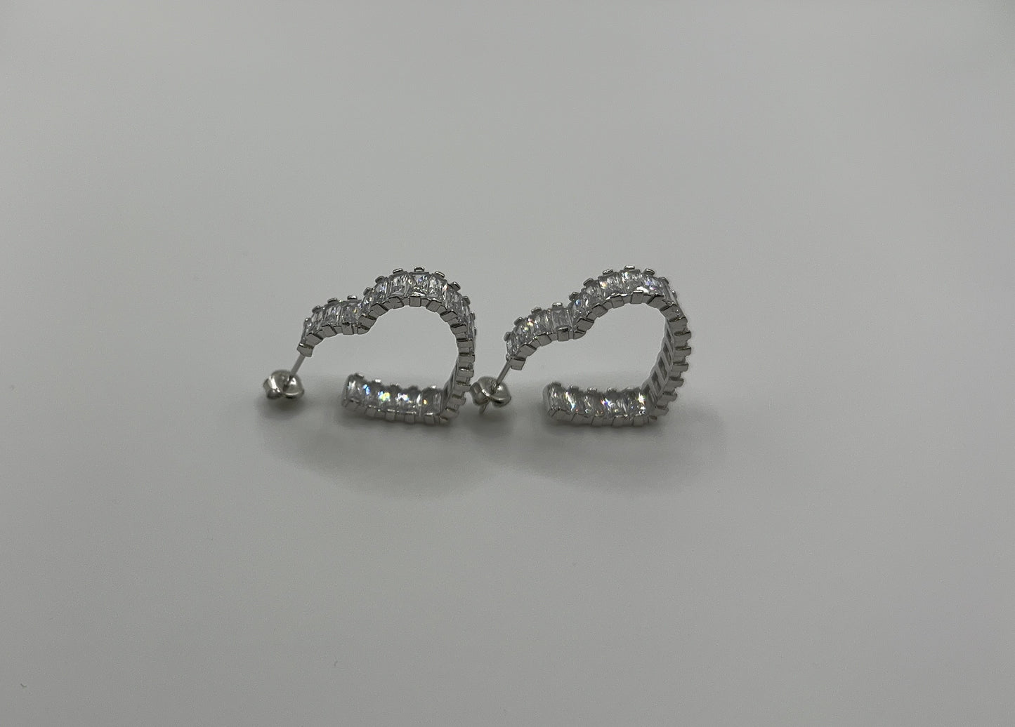 Hearth Zirconia Sterling Silver Earrings