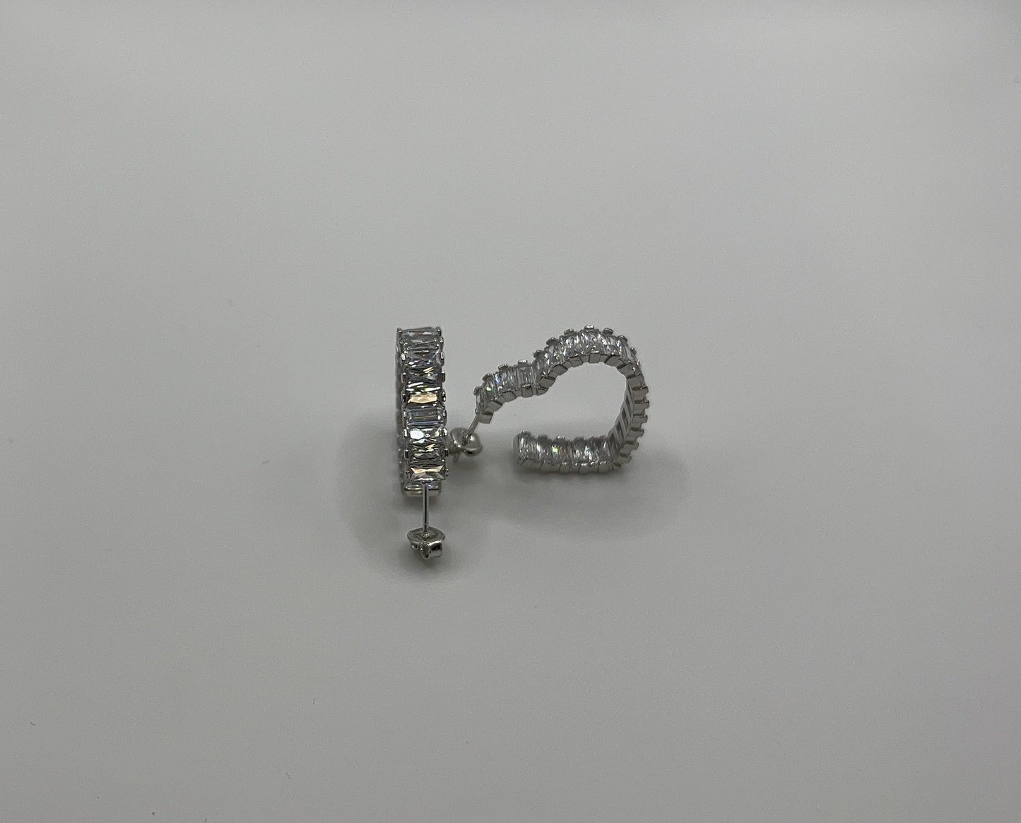 Hearth Zirconia Sterling Silver Earrings