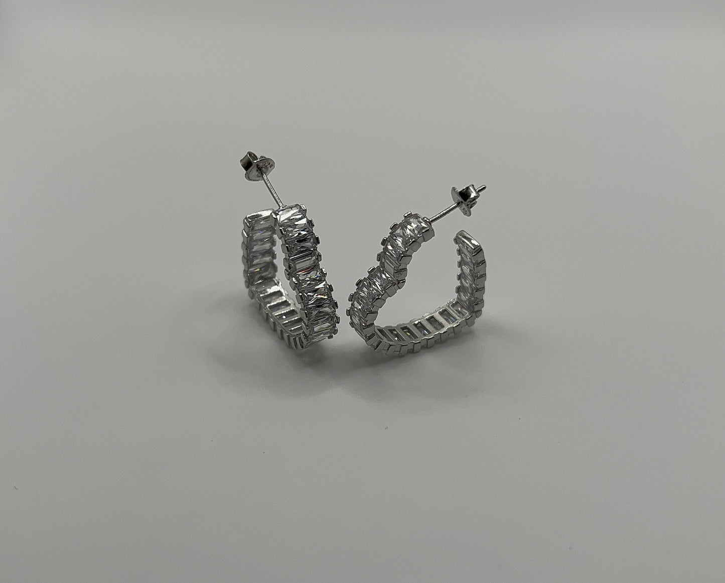 Hearth Zirconia Sterling Silver Earrings