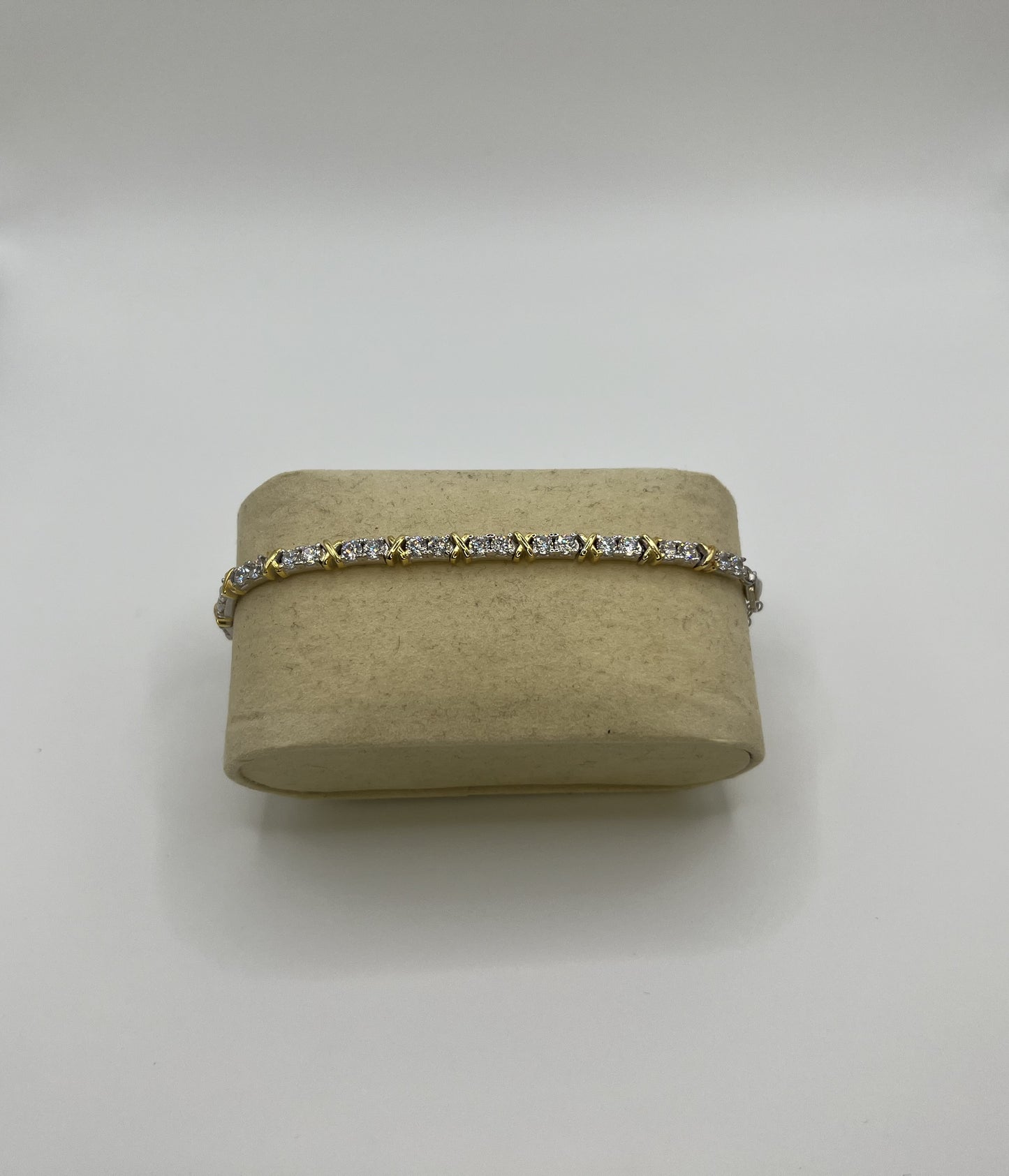 XOOX Gold & Sliver Zirconia Sterling Sliver Bracelet
