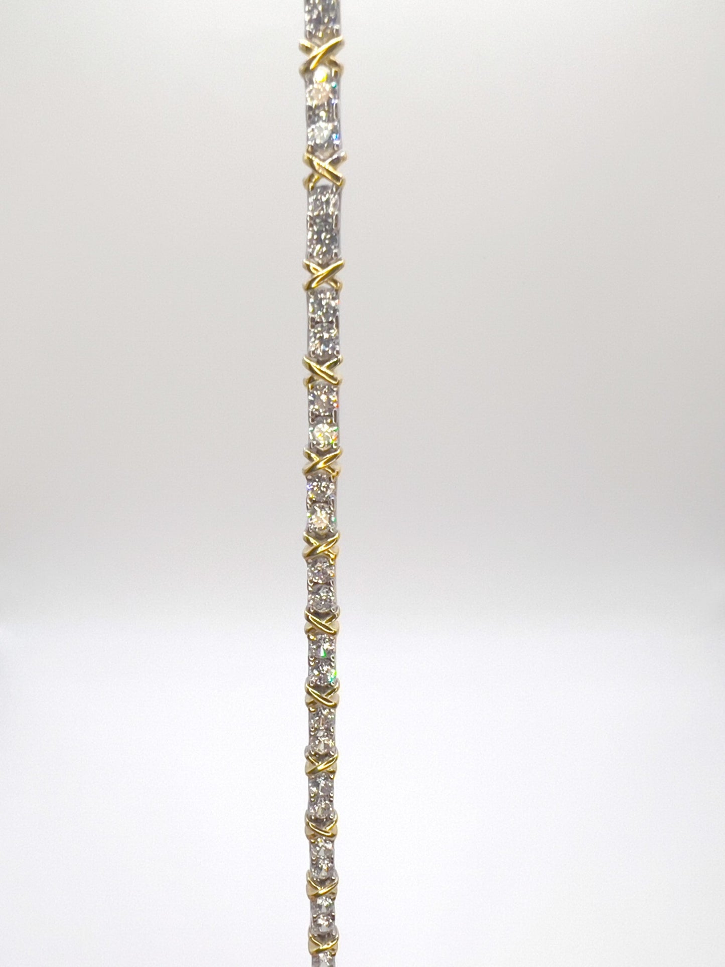 XOOX Gold & Sliver Zirconia Sterling Sliver Bracelet