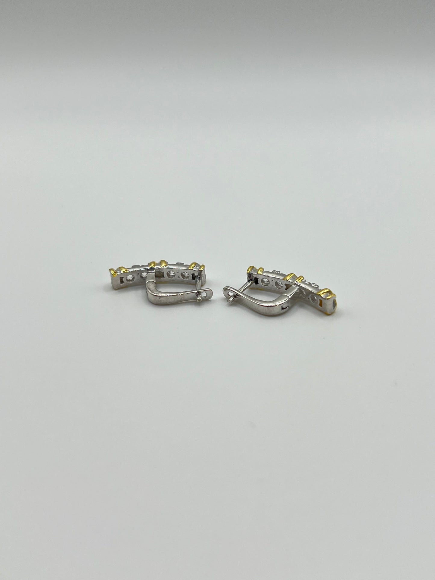 XOOX Gold & Sliver Zirconia Sterling Sliver Earrings