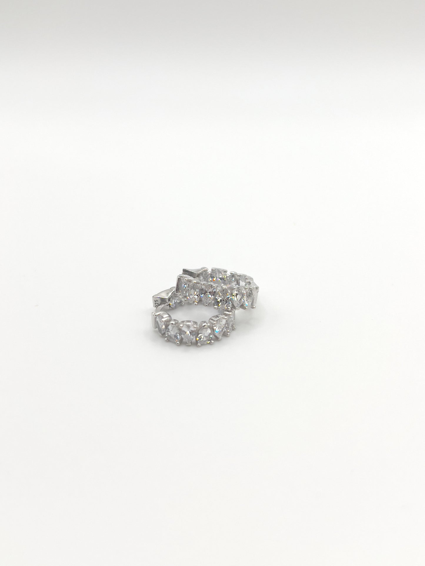 Brilliant Cut Zirconia Circle Sterling Silver Earring