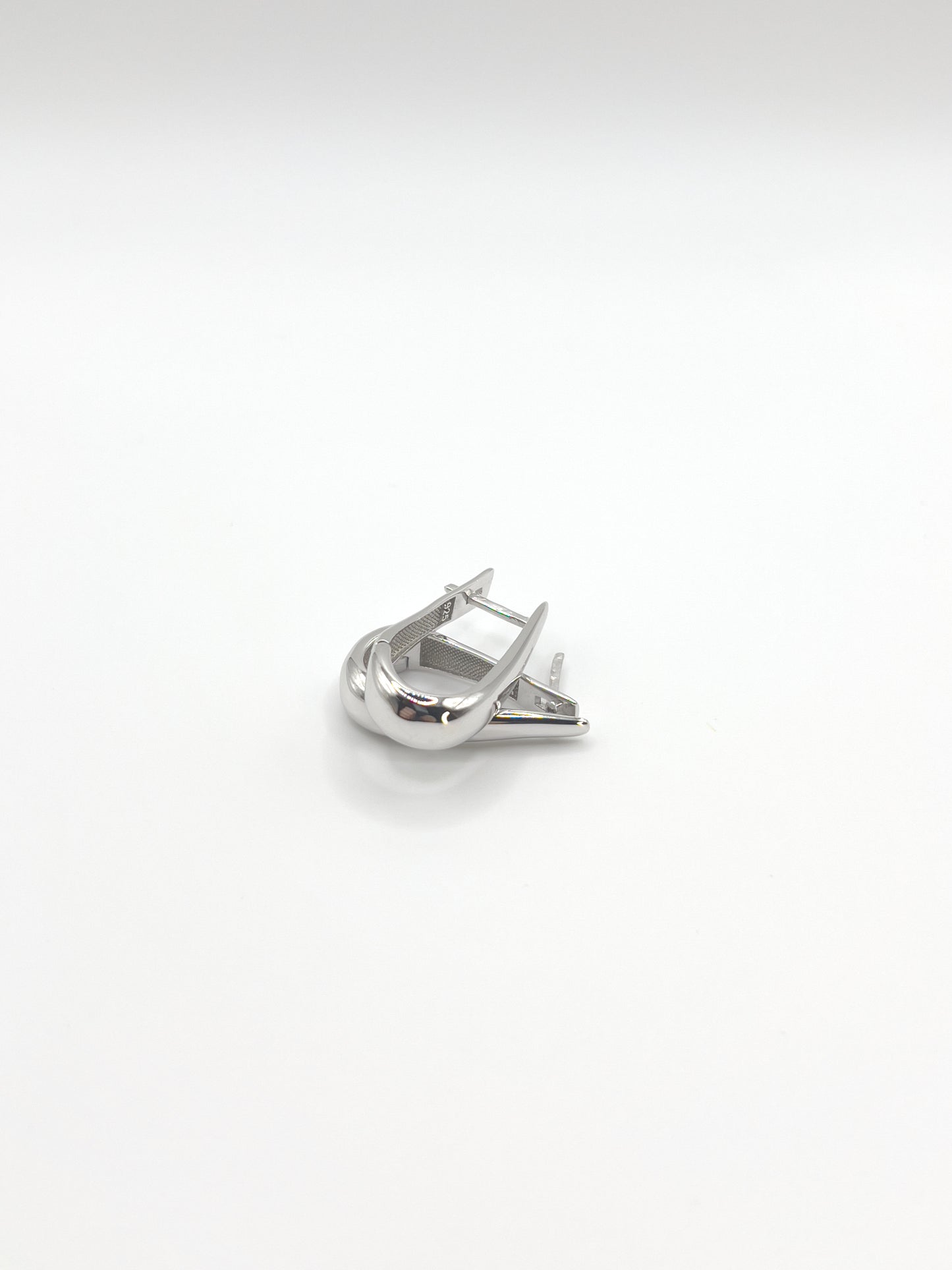 Chunky Tear Drop Sterling Silver Earrings
