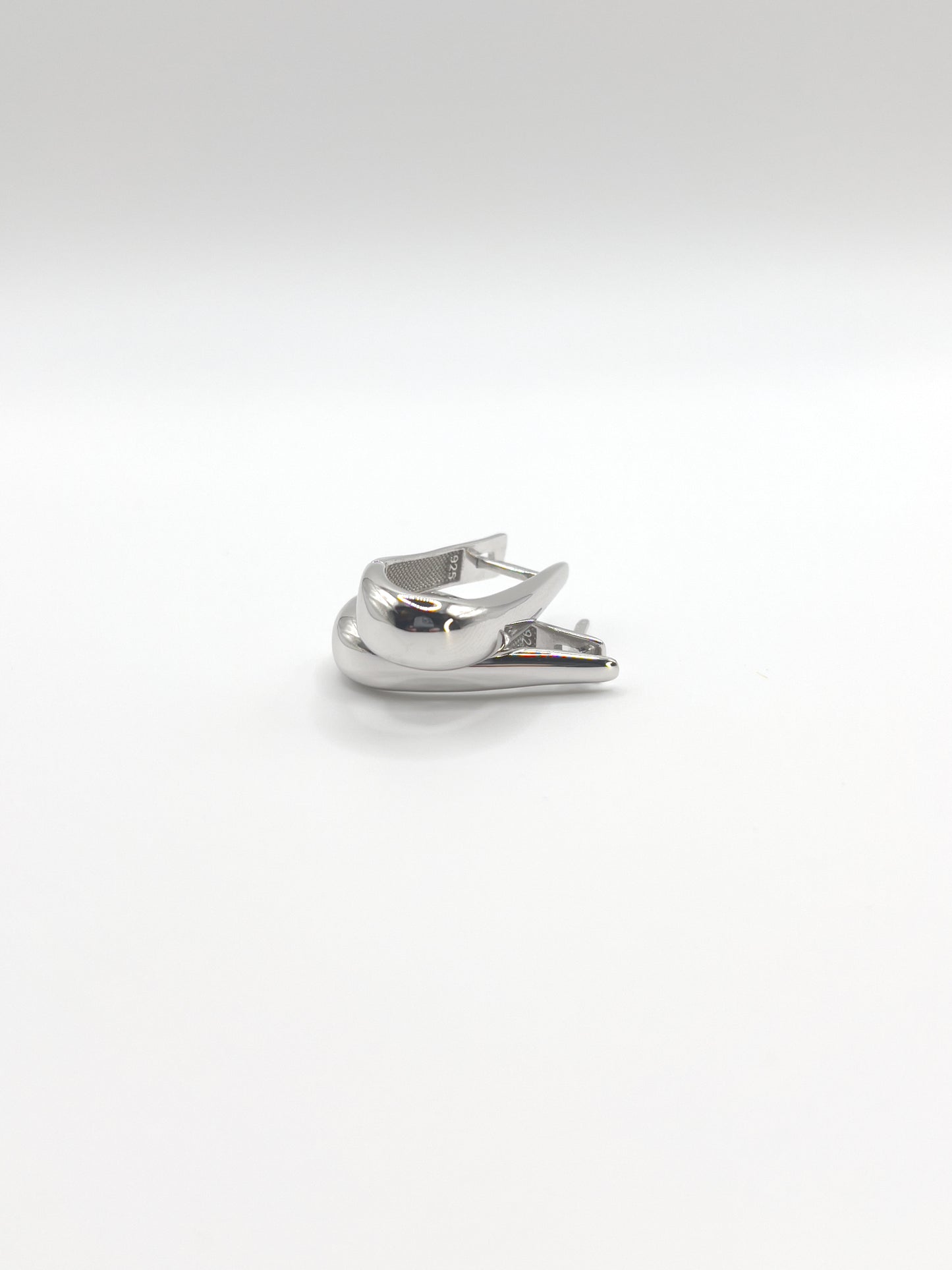 Chunky Tear Drop Sterling Silver Earrings